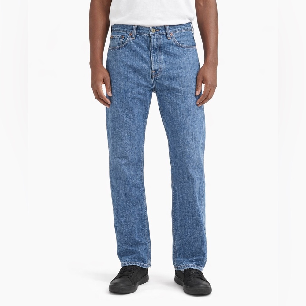 Levi’s 501 Straight Leg Jeans W30 L30 Classic Blue Denim Button Fly